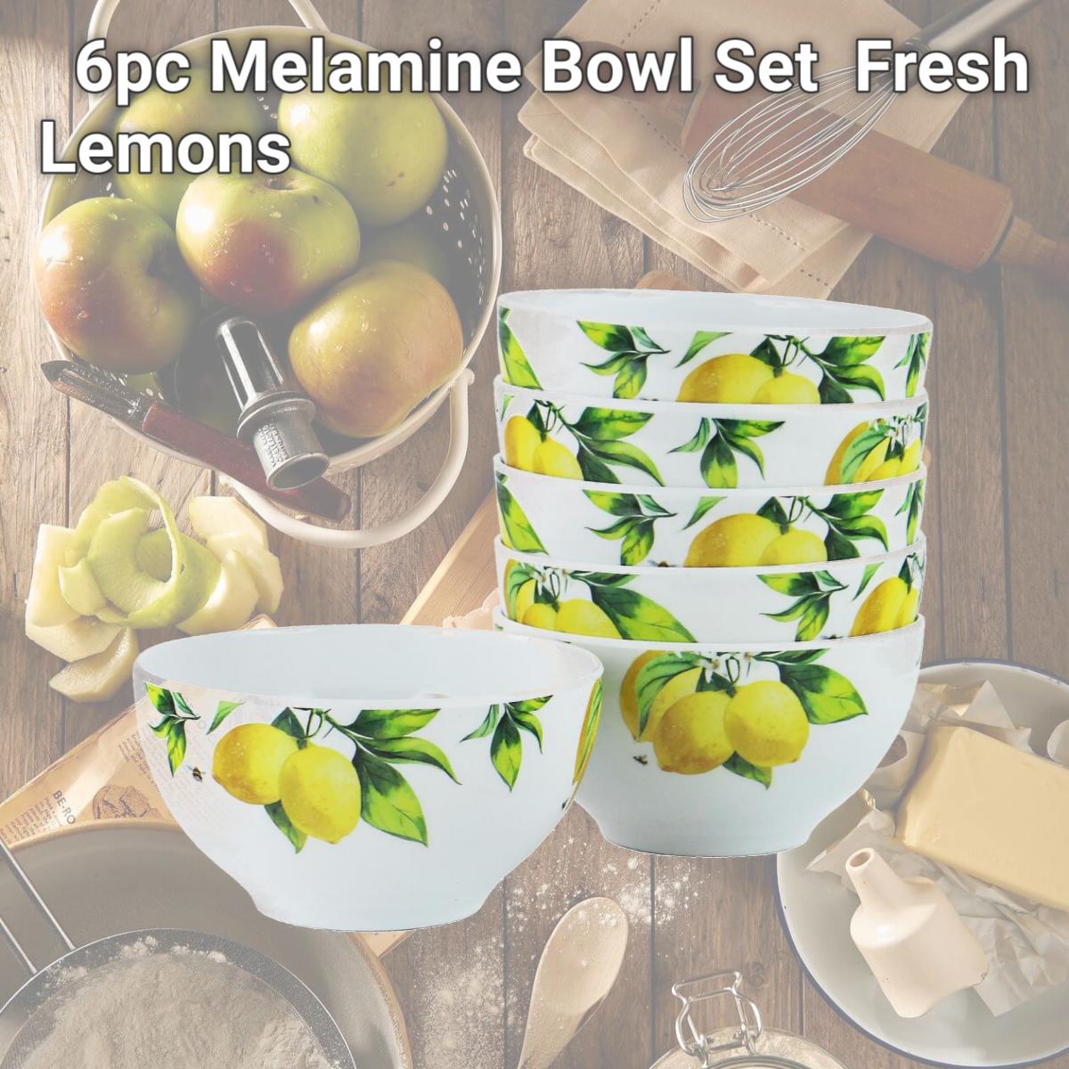 Picture of Reston Lloyd 73419 6pc Melamine Bowl Set  Fresh Lemons 