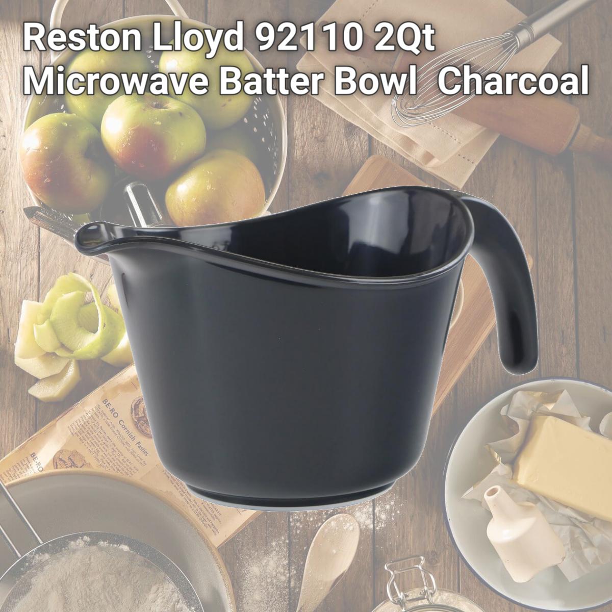 Picture of Reston Lloyd Melamine Batter Bowl with Pour Spout and Detachable Handle -  Charcoal