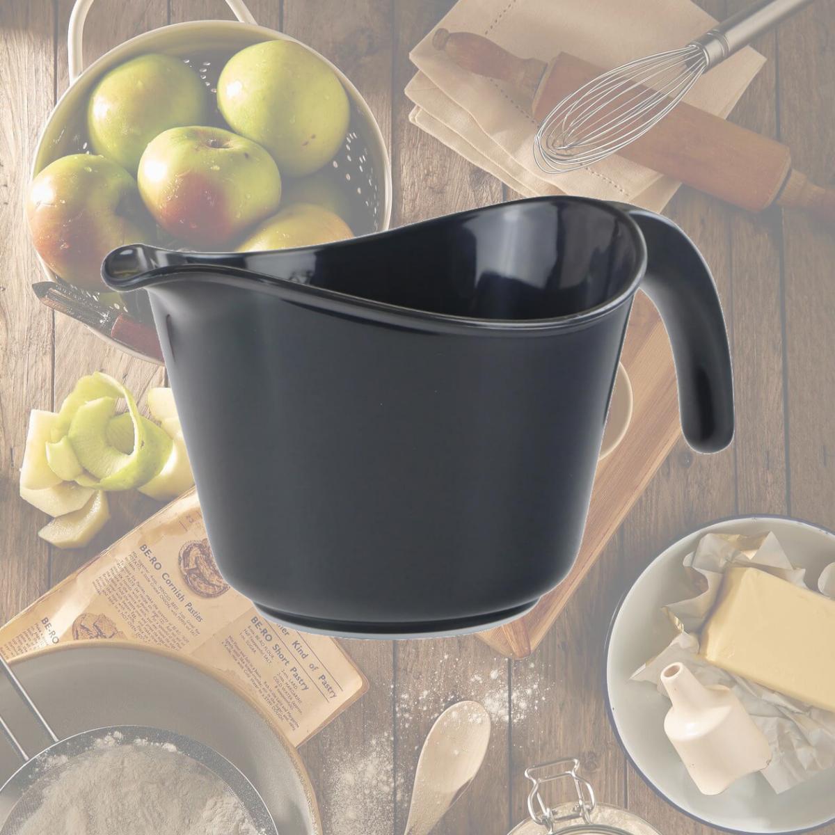 Picture of Reston Lloyd Melamine Batter Bowl with Pour Spout and Detachable Handle -  Charcoal