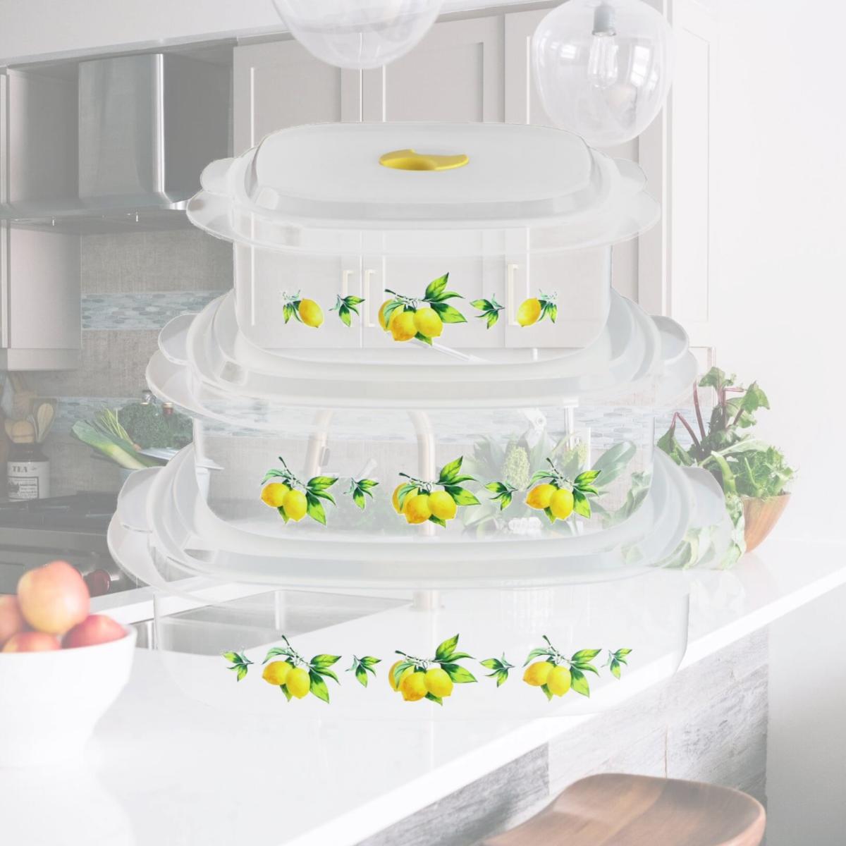 Picture of Reston Lloyd 20419 6pc Microwave Set  Fresh Lemons 