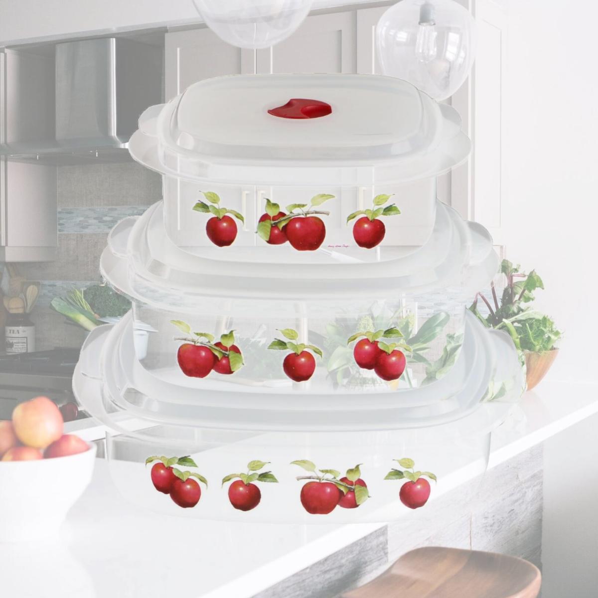Picture of Reston Lloyd 20999 6pc Microwave Set  Harvest Apple 