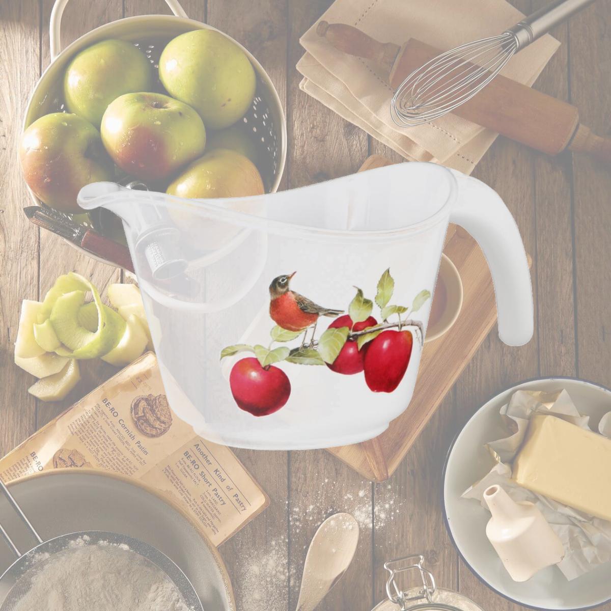Picture of Reston Lloyd Melamine Batter Bowl with Pour Spout and Detachable Handle -  Harvest Apple