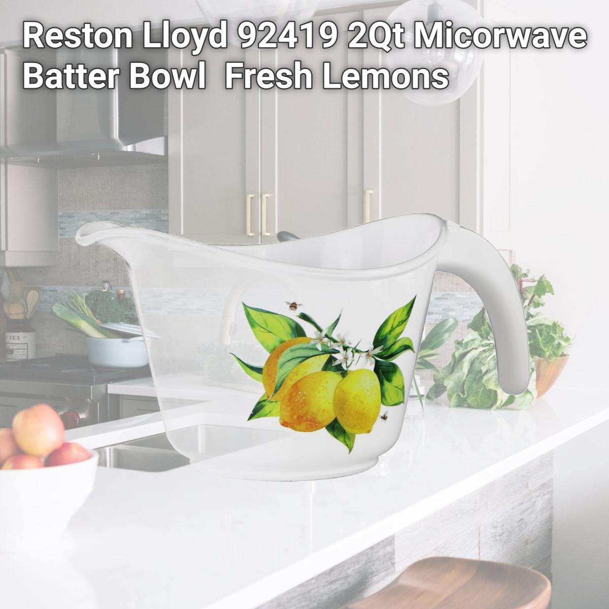 Picture of Reston Lloyd Melamine Batter Bowl with Pour Spout and Detachable Handle -  Fresh Lemons