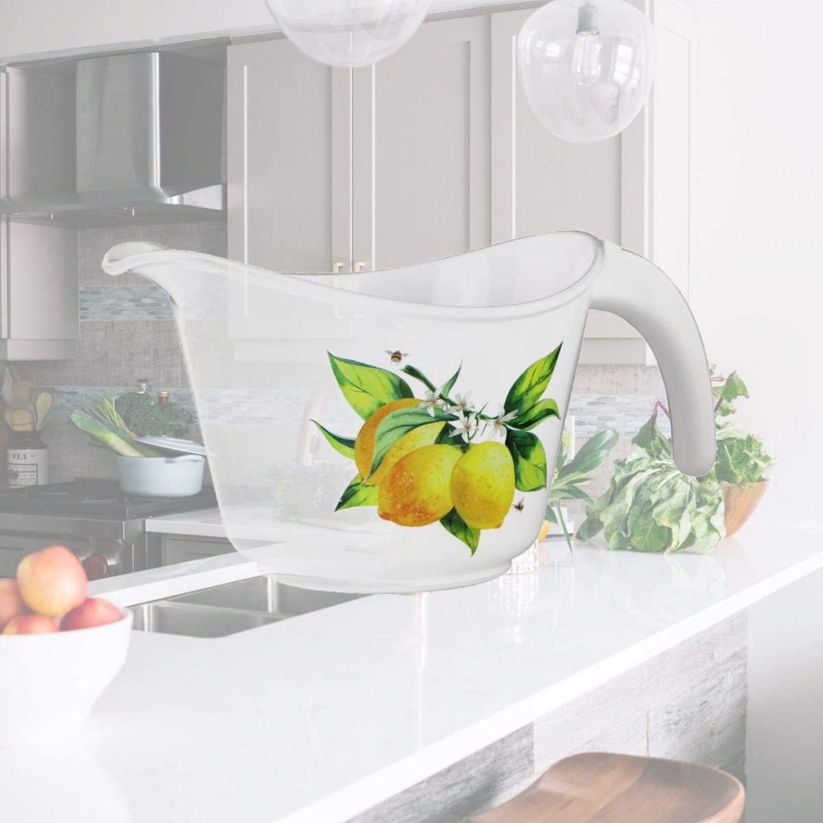 Picture of Reston Lloyd Melamine Batter Bowl with Pour Spout and Detachable Handle -  Fresh Lemons