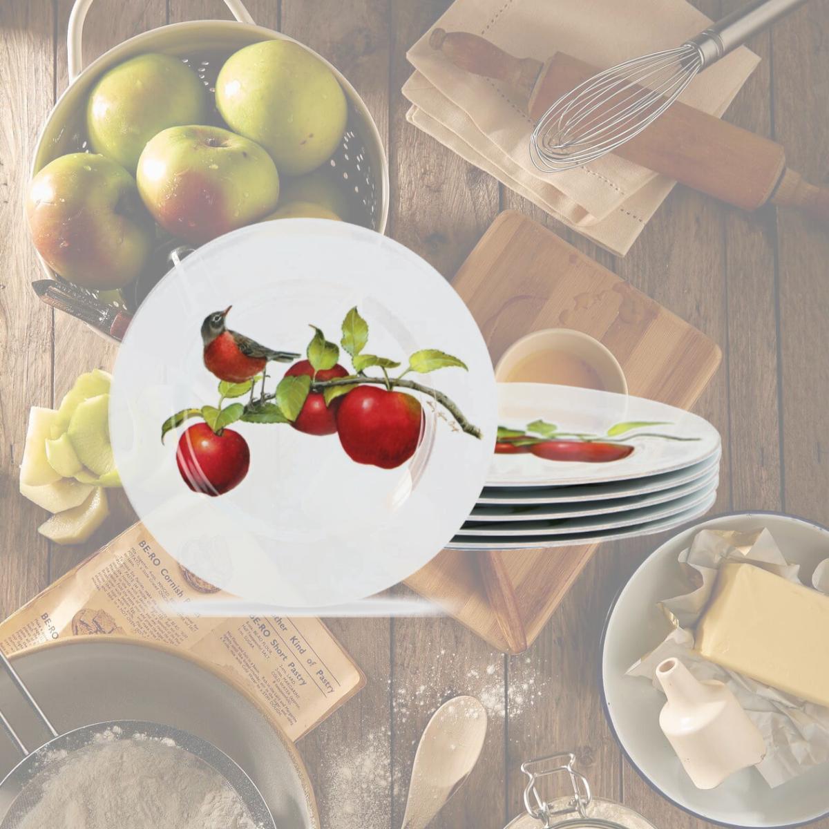 Picture of Reston Lloyd 72999 6pc Melamine Salad Plate Set  Harvest Apples