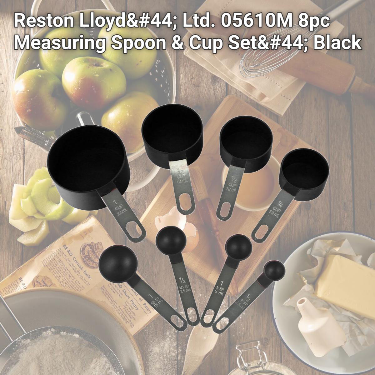 Picture of Reston Lloyd, Ltd. 05610M 8pc Measuring Spoon & Cup Set, Black