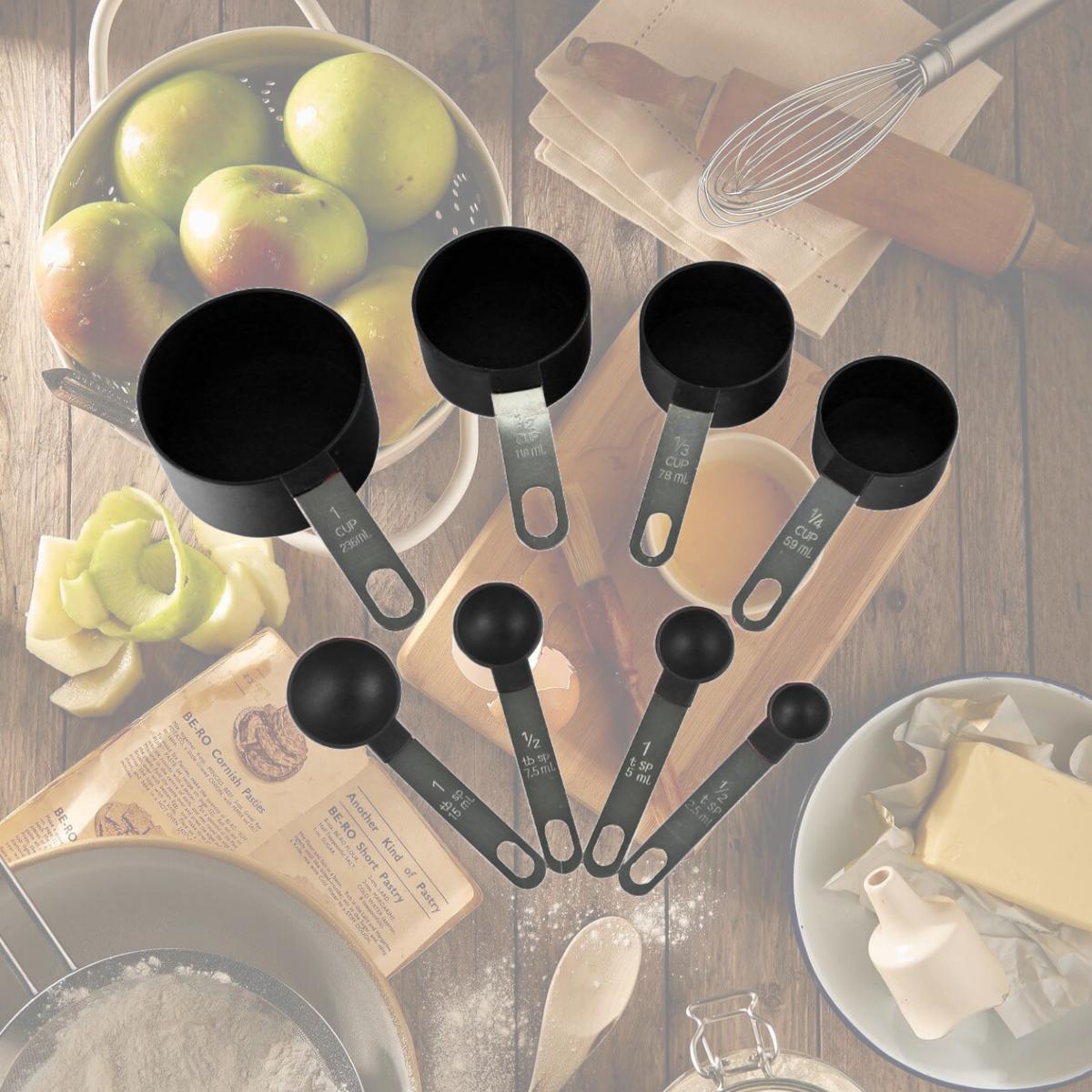 Picture of Reston Lloyd, Ltd. 05610M 8pc Measuring Spoon & Cup Set, Black