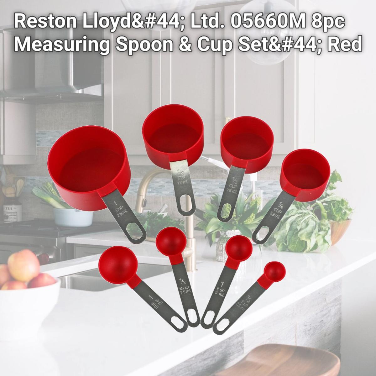 Picture of Reston Lloyd, Ltd. 05660M 8pc Measuring Spoon & Cup Set, Red