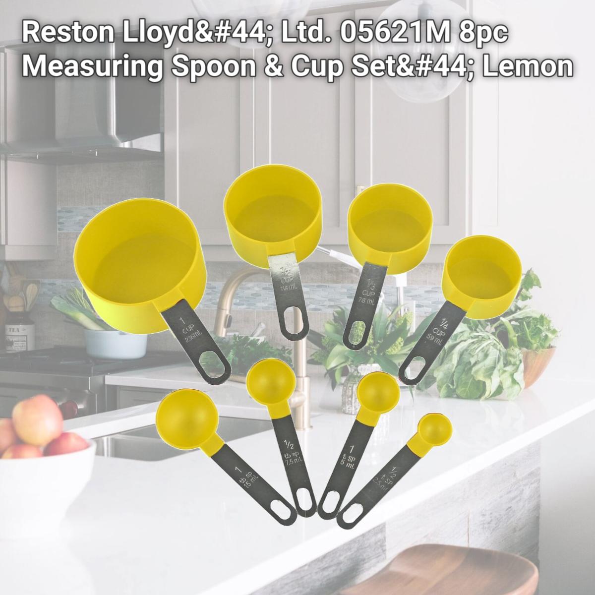 Picture of Reston Lloyd, Ltd. 05621M 8pc Measuring Spoon & Cup Set, Lemon