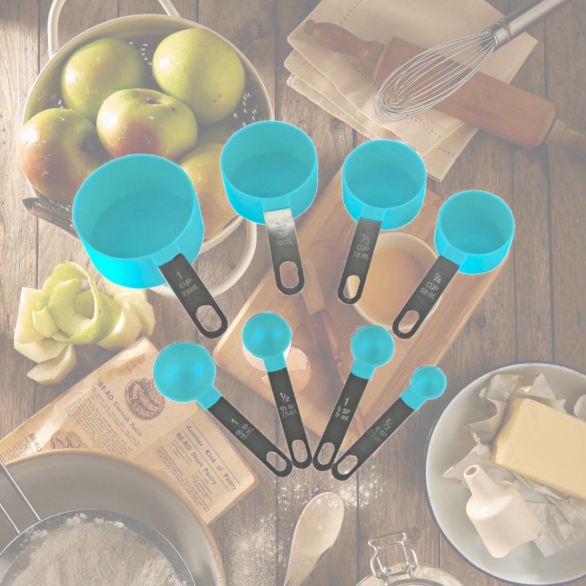 Picture of 05672M 05672M 8pc Measuring Spoon & Cup Set, Turquoise