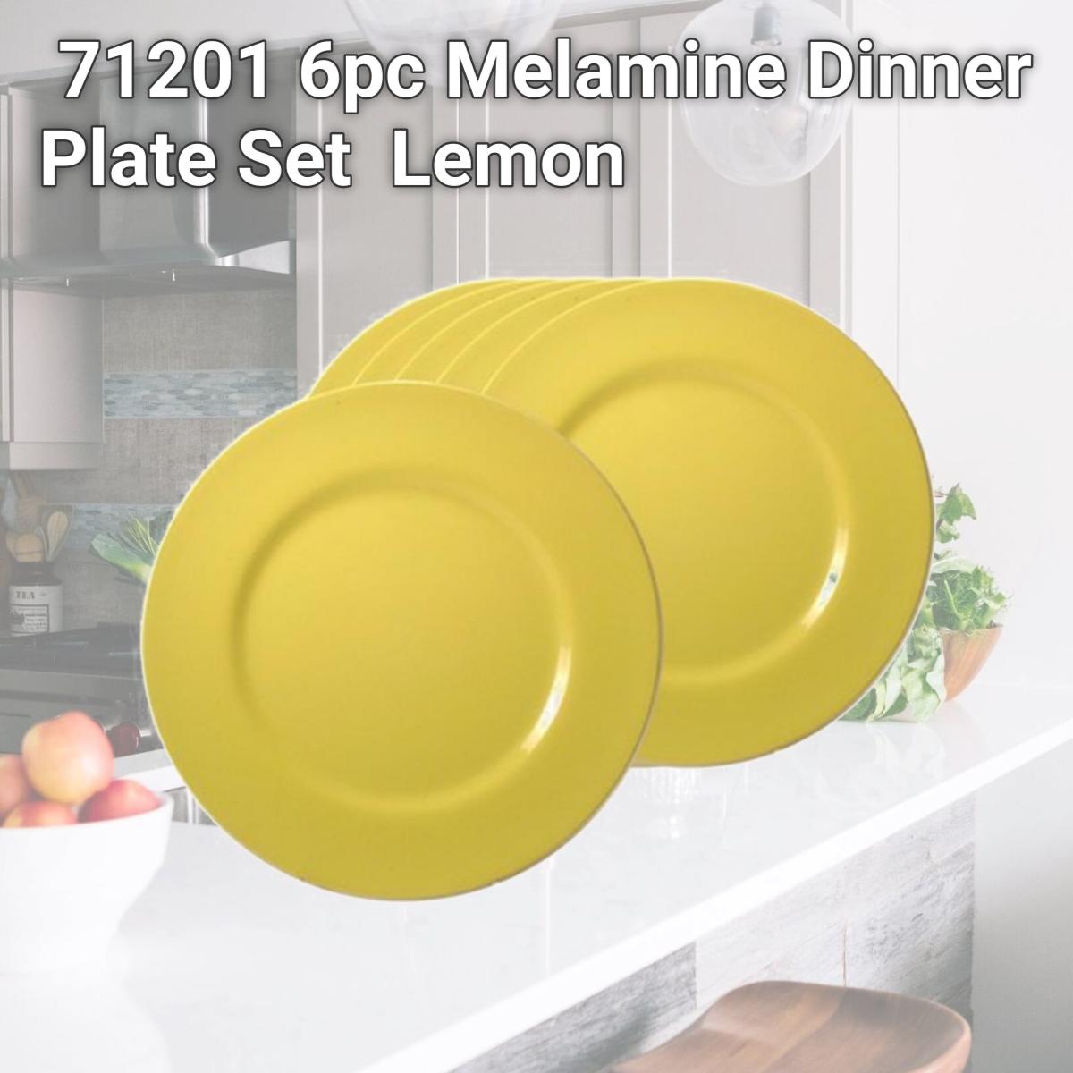 Picture of Reston Lloyd 71201 6pc Melamine Dinner Plate Set  Lemon 