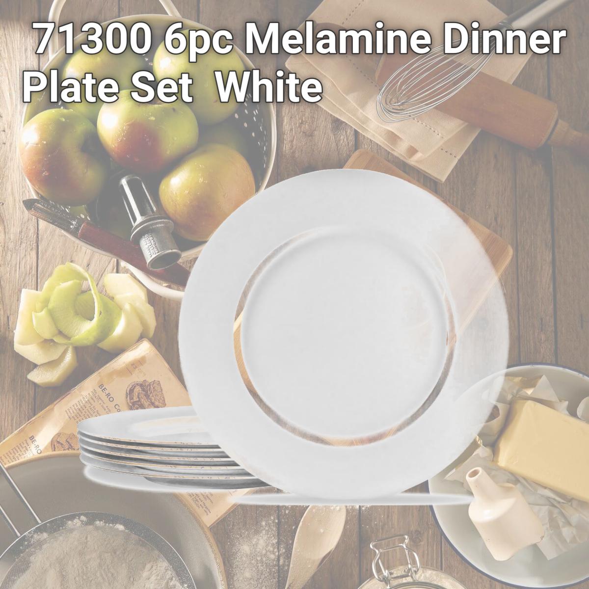 Picture of Reston Lloyd 71300 6pc Melamine Dinner Plate Set  White 
