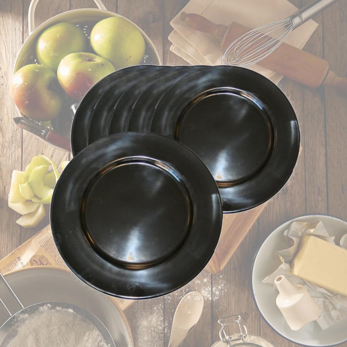 Picture of Reston Lloyd 72100 6pc Melamine Salad Plate Set  Black