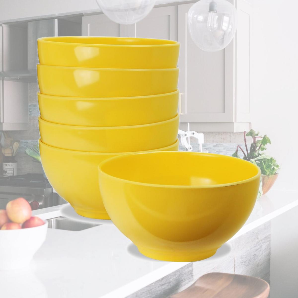 Picture of Reston Lloyd 73201SET Lemon - Melamine Dinner bowl Set -6-bowls