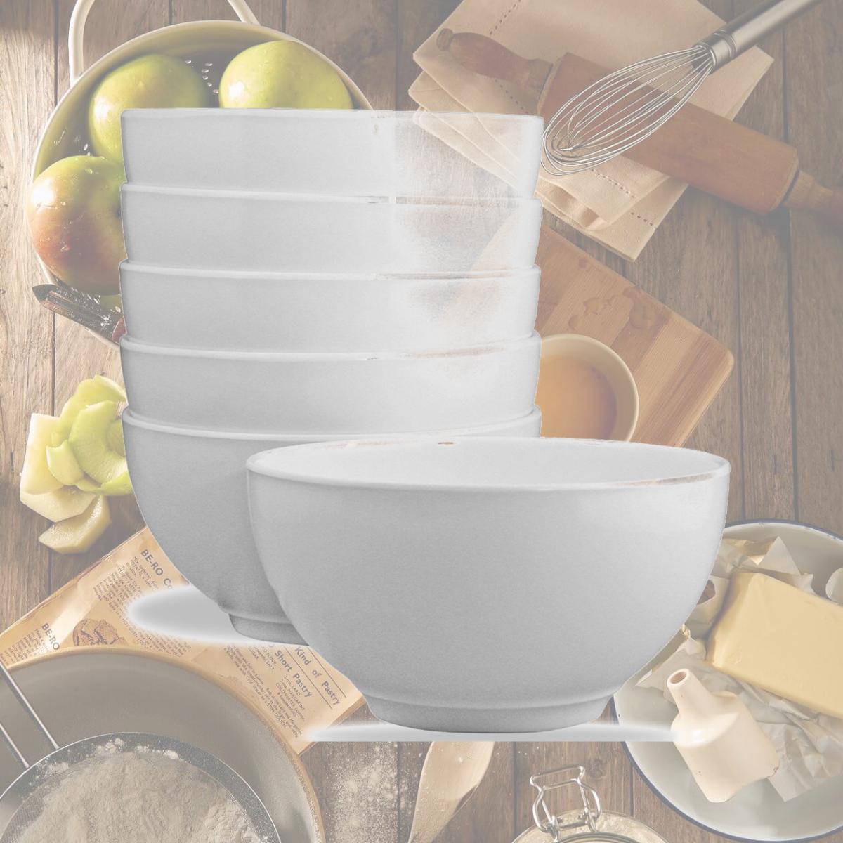Picture of Reston Lloyd 73300 6pc Melamine Bowl Set  White 