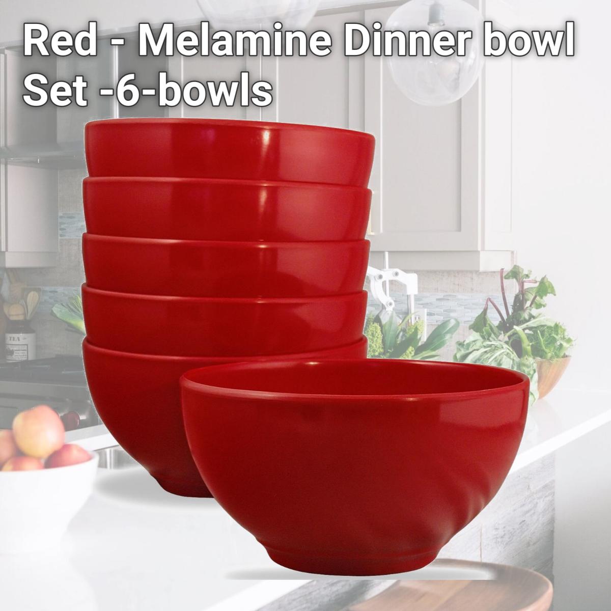 Picture of Reston Lloyd 73600SET Red - Melamine Dinner bowl Set -6-bowls