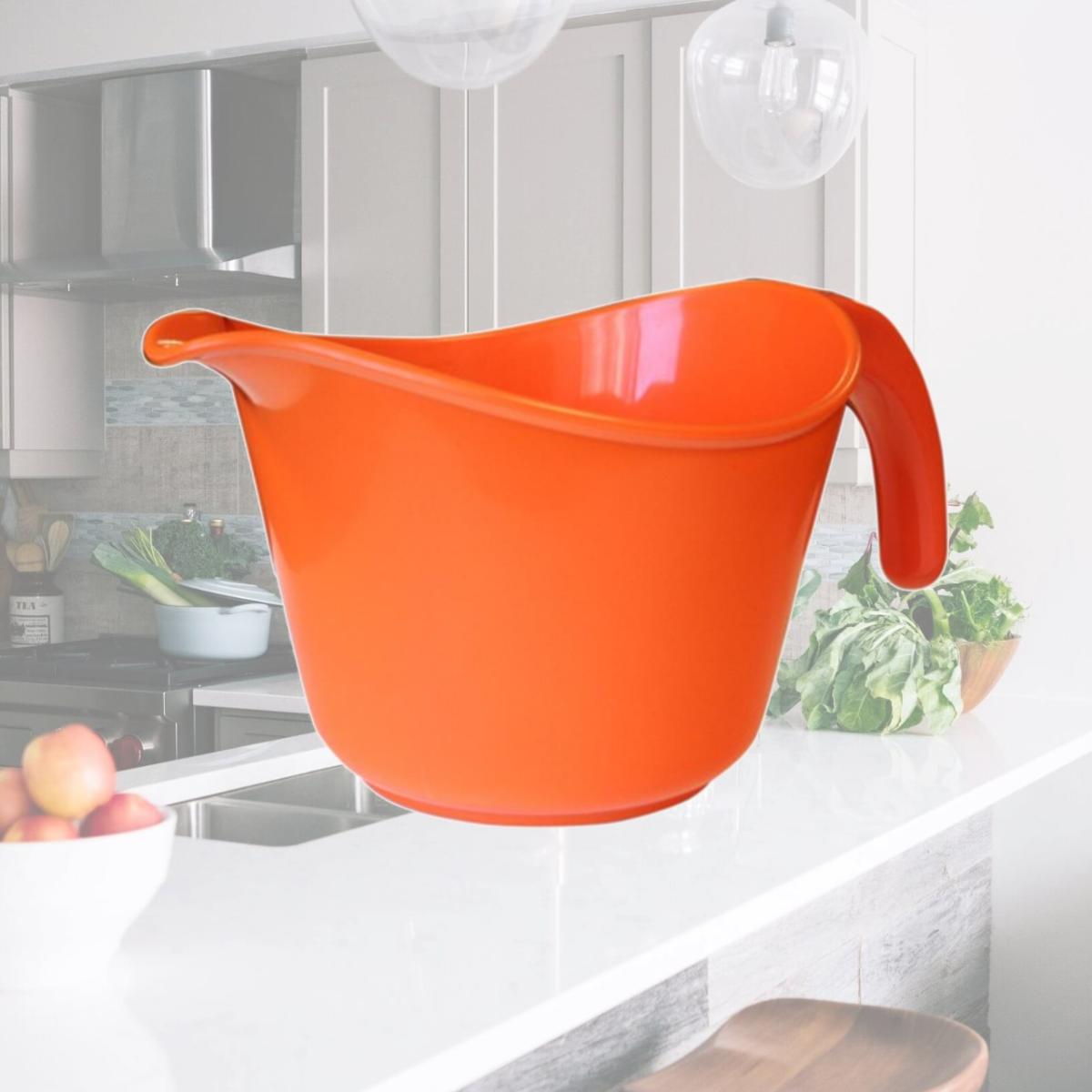Picture of Reston Lloyd Melamine Batter Bowl with Pour Spout and Detachable Handle -  Orange