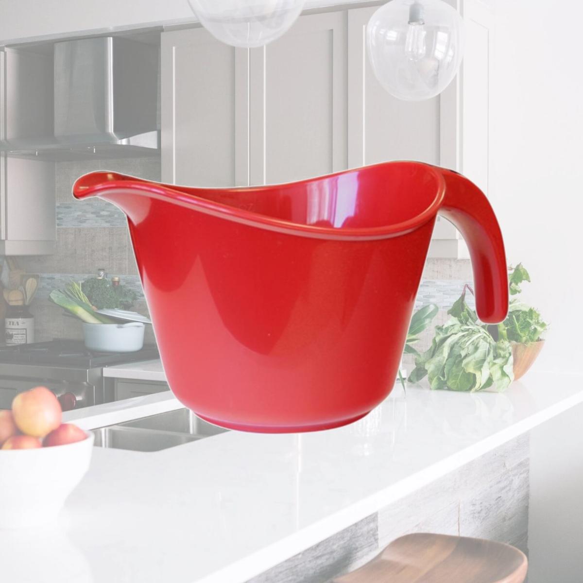 Picture of Reston Lloyd Melamine Batter Bowl with Pour Spout and Detachable Handle -  Red