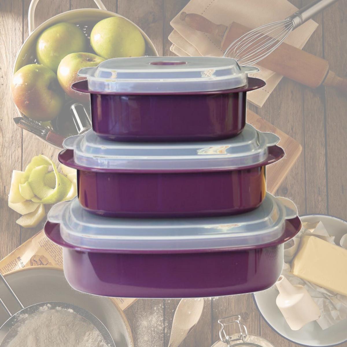 Picture of Reston Lloyd 20502 Microwave Cookware Set  Plum 