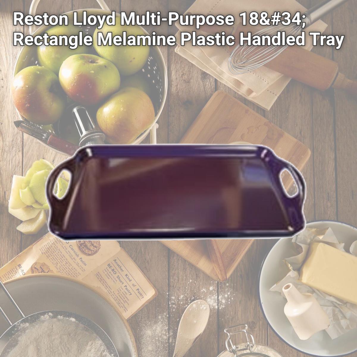 Picture of Reston Lloyd Multi-Purpose 18" Rectangle Melamine Plastic Handled Tray