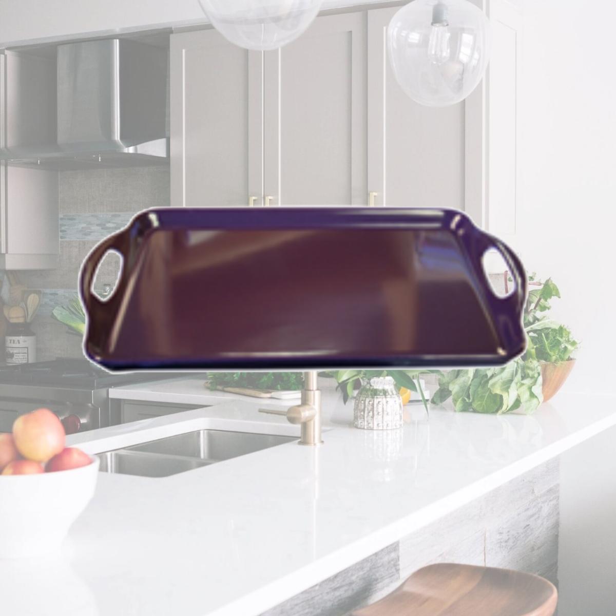 Picture of Reston Lloyd Multi-Purpose 18" Rectangle Melamine Plastic Handled Tray