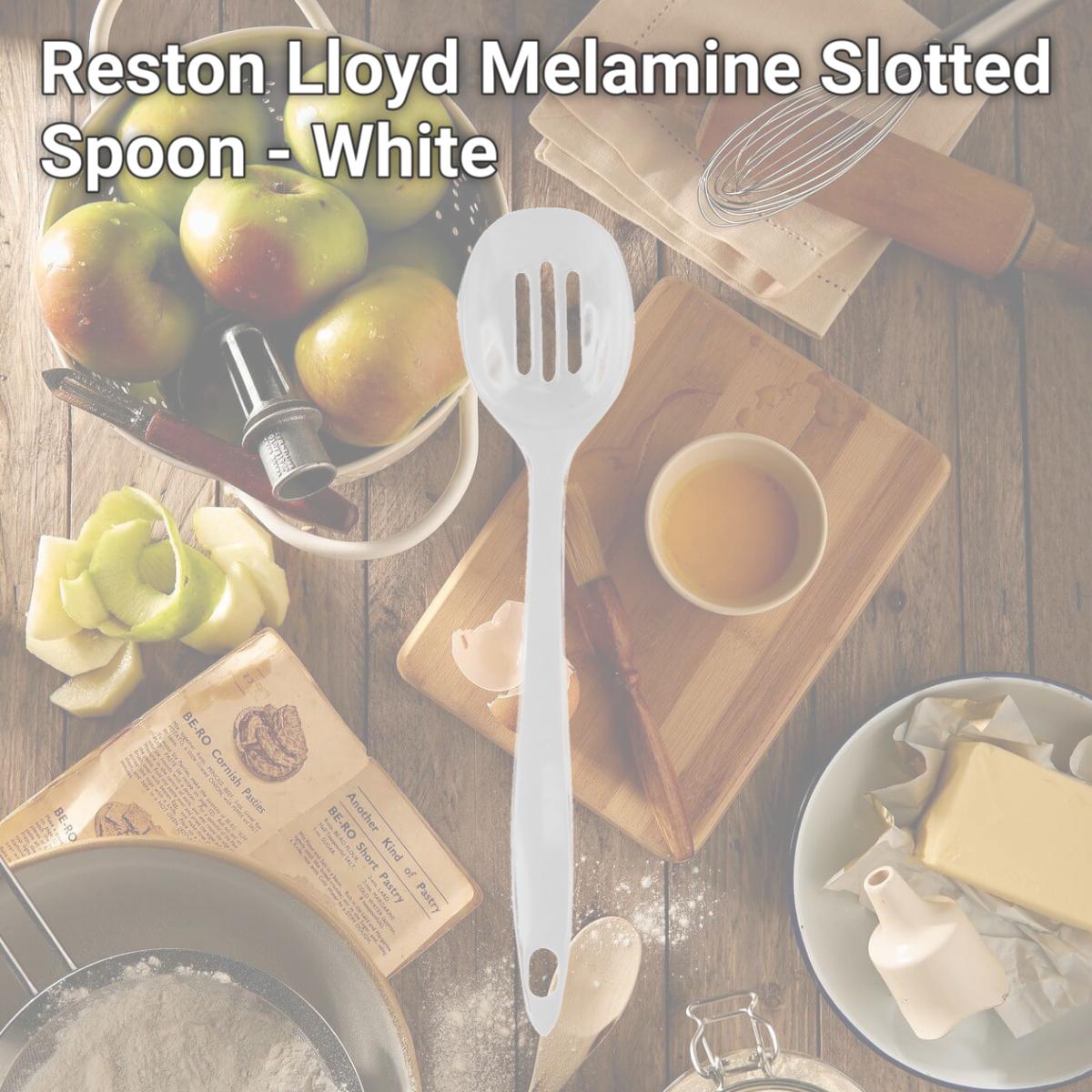 Picture of Reston Lloyd Melamine Slotted Spoon - White