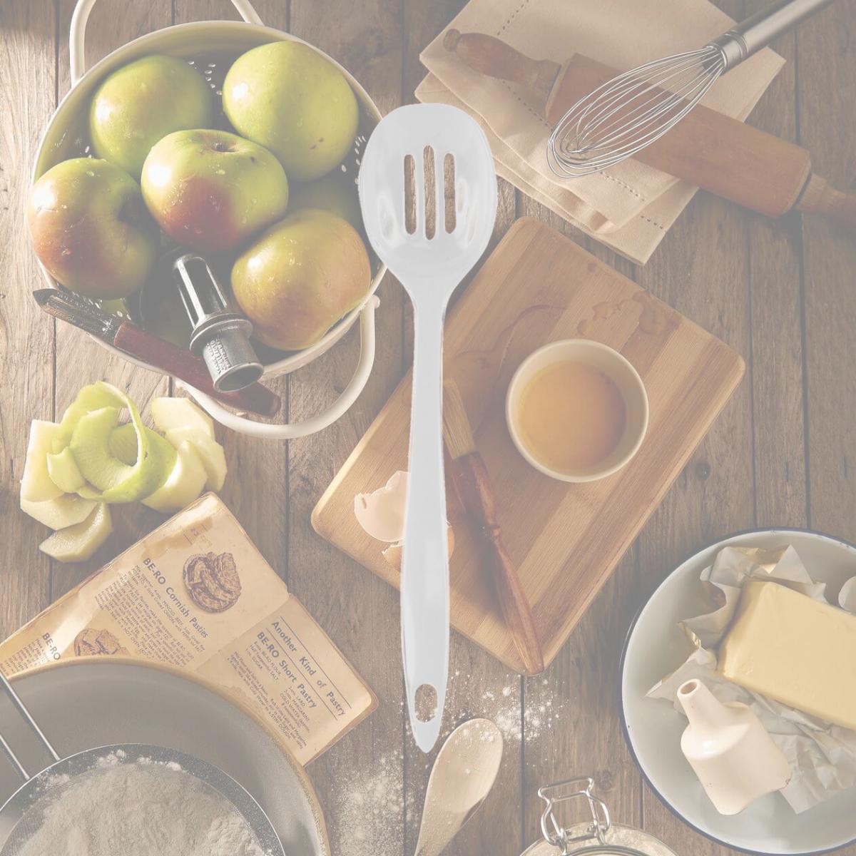 Picture of Reston Lloyd Melamine Slotted Spoon - White