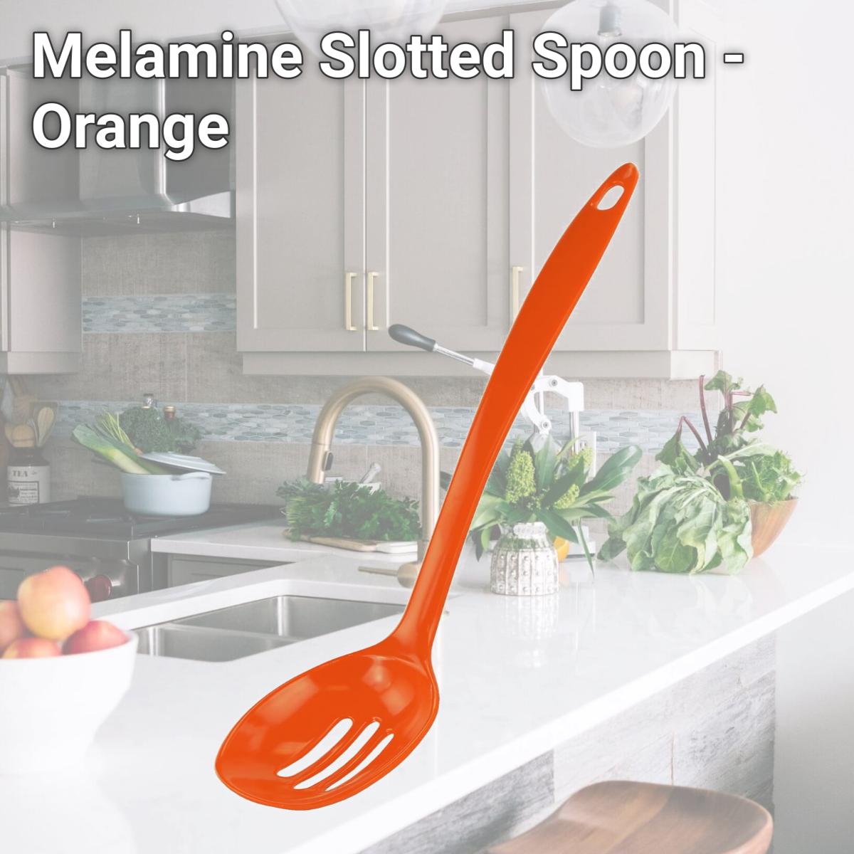 Picture of Reston Lloyd Melamine Slotted Spoon - Orange