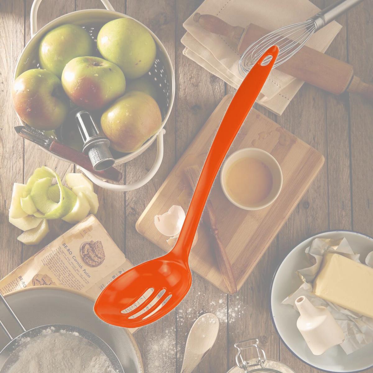 Picture of Reston Lloyd Melamine Slotted Spoon - Orange
