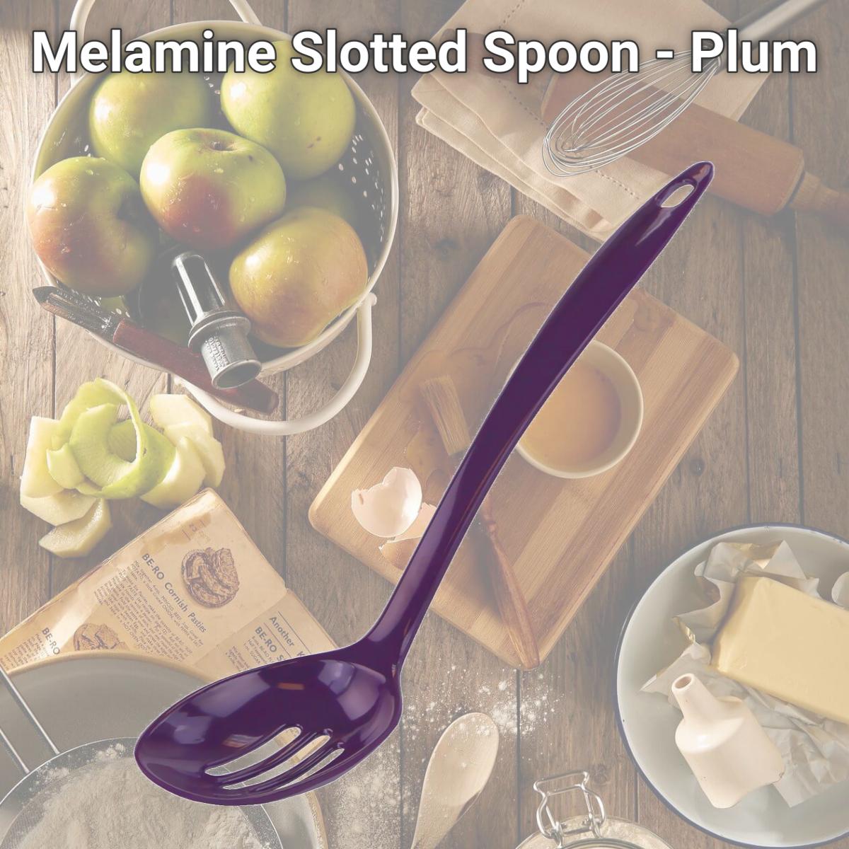 Picture of Reston Lloyd Melamine Slotted Spoon - Plum