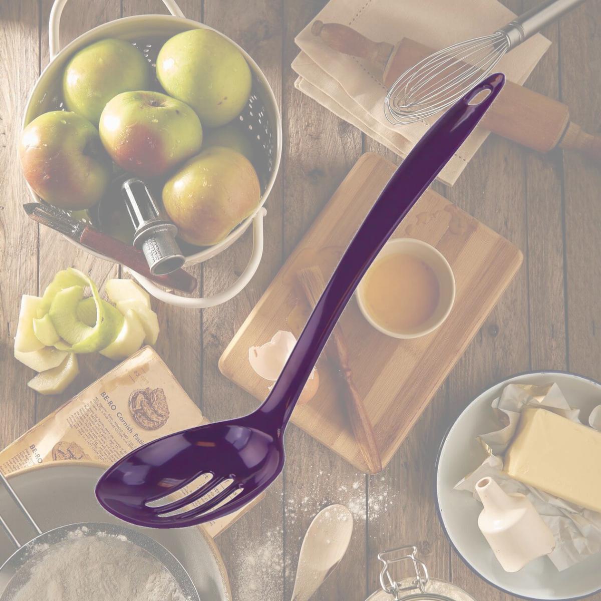 Picture of Reston Lloyd Melamine Slotted Spoon - Plum