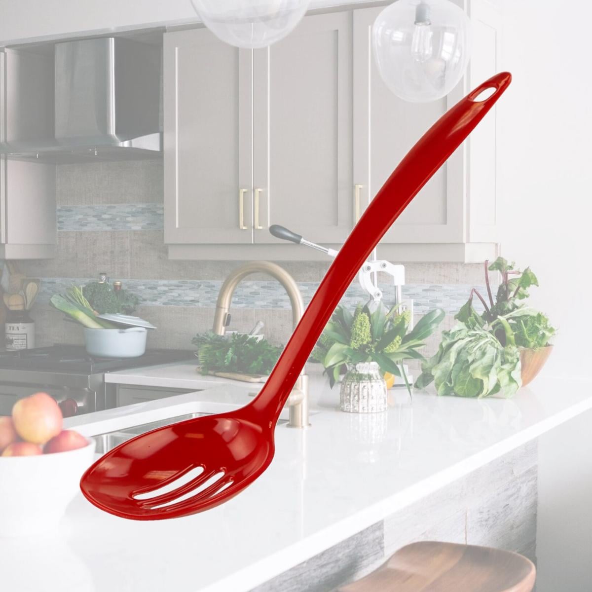 Picture of Reston Lloyd Melamine Slotted Spoon - Red