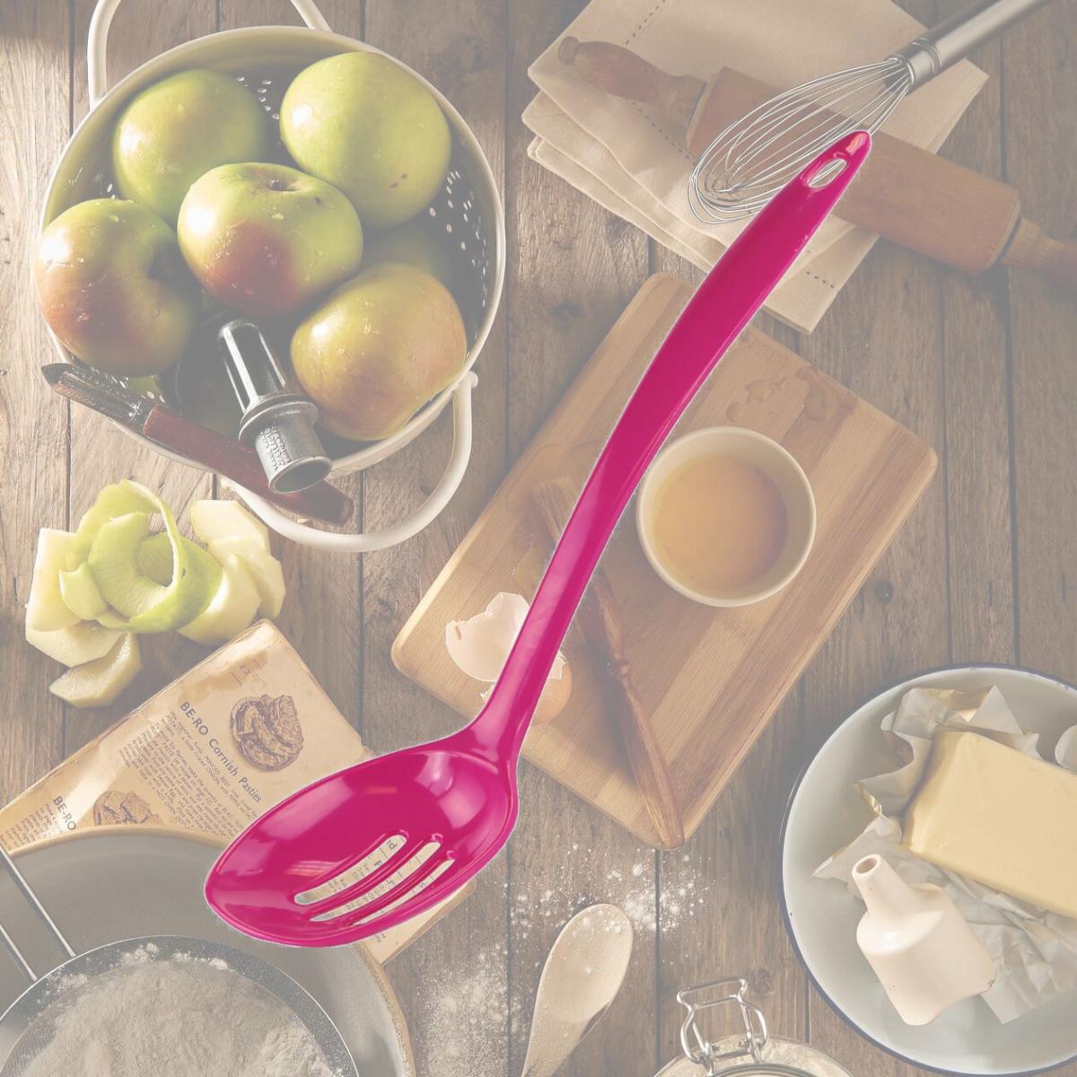 Picture of Reston Lloyd Melamine Slotted Spoon - Magenta