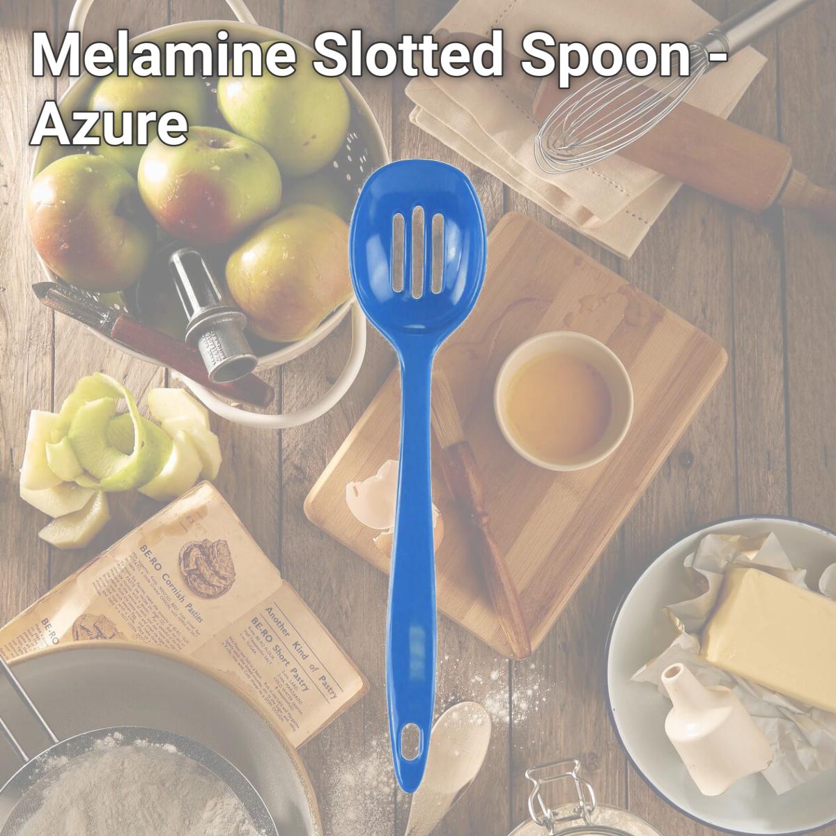 Picture of Reston Lloyd Melamine Slotted Spoon - Azure