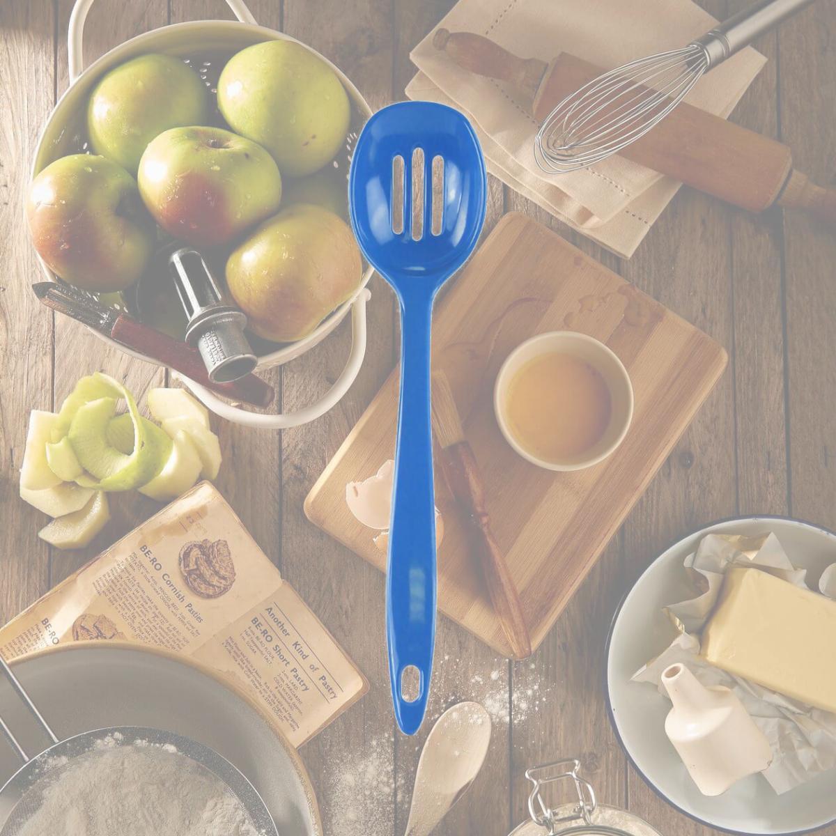 Picture of Reston Lloyd Melamine Slotted Spoon - Azure