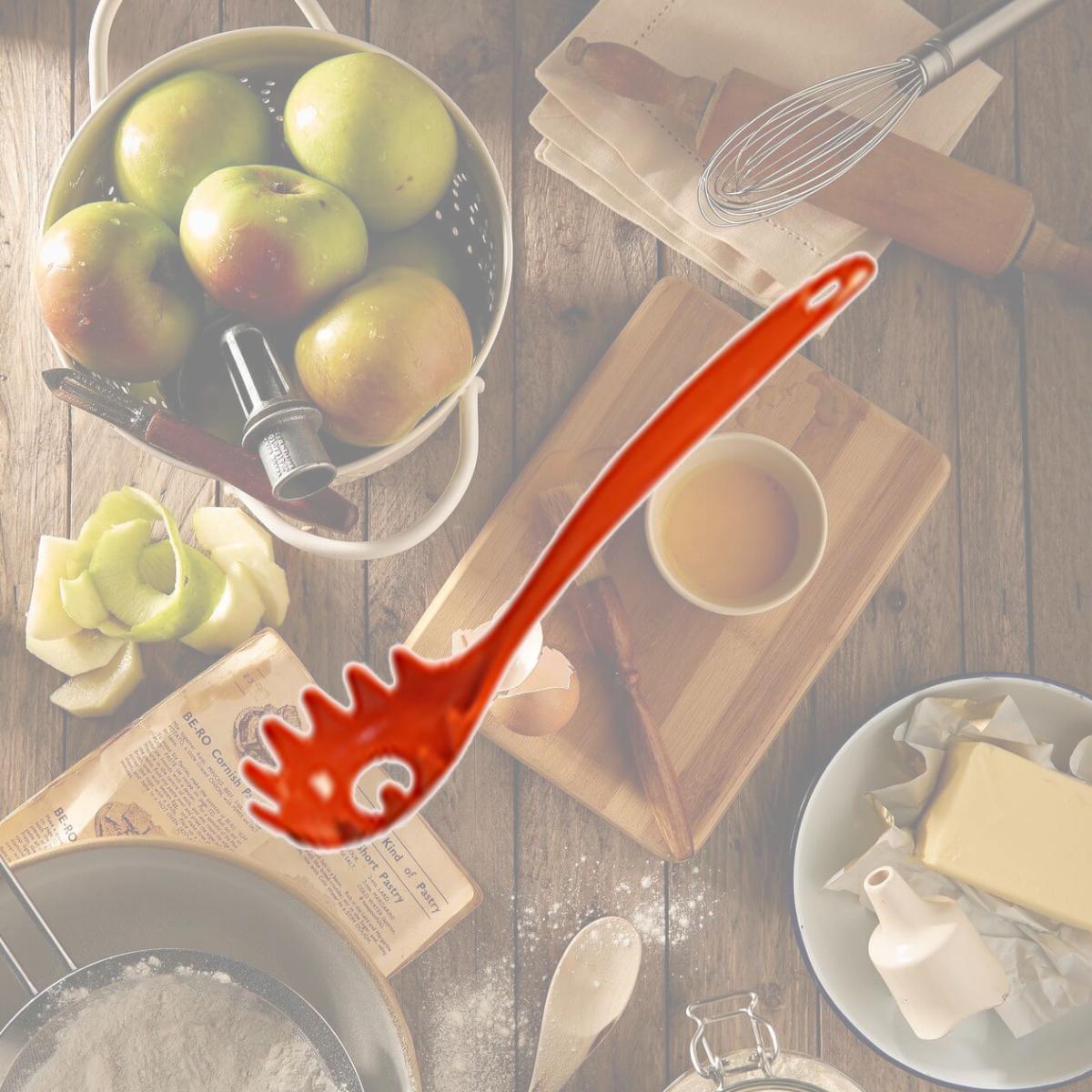 Picture of Reston Lloyd Melamine Spaghetti Fork - Orange