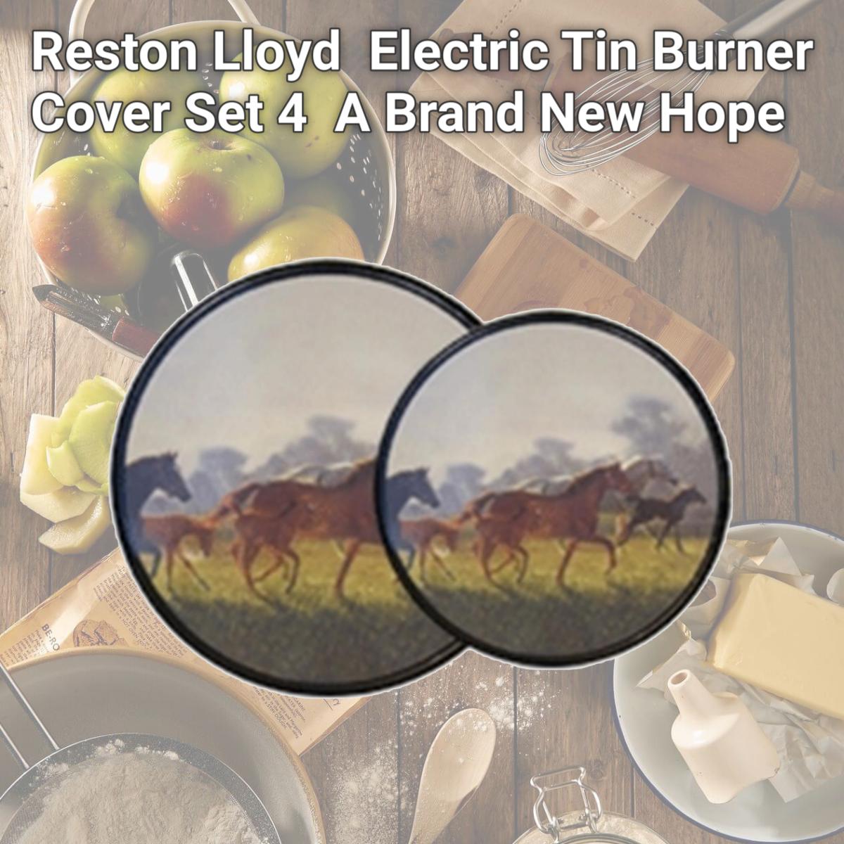 Picture of Reston Lloyd Burner Covers for Electric Stovetop, Decorative Lightweight Tin Covers, Set of 4 Covers (2-8 inch &amp; 2-10 inch), Conceals Messy Drip Pans  - A Brand New Hope