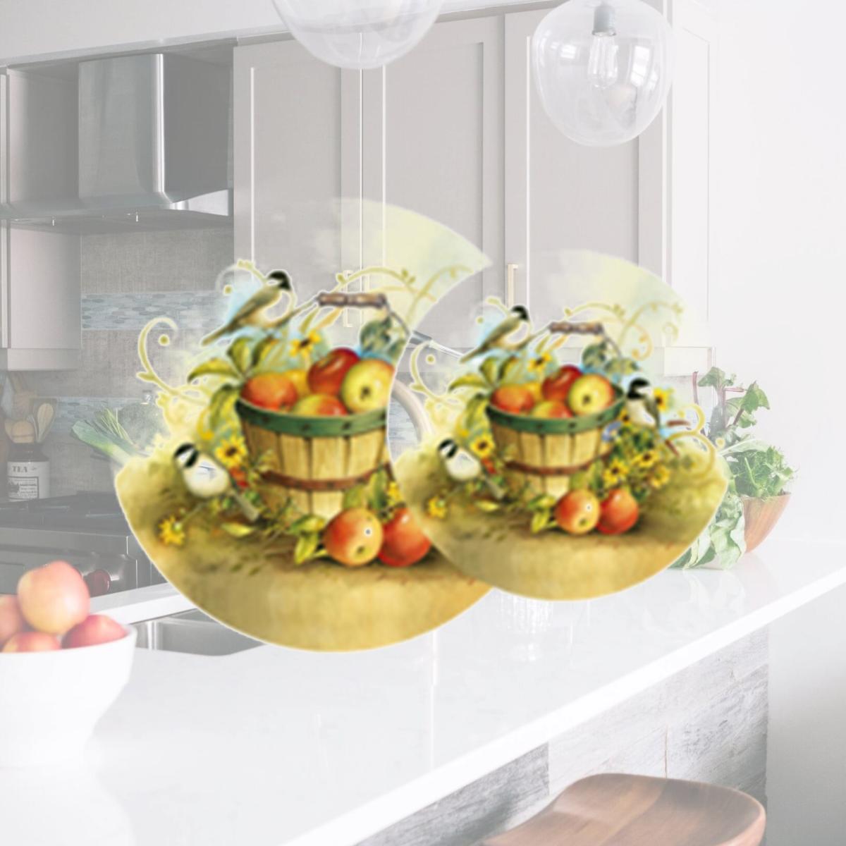 Picture of Reston Lloyd Burner Covers for Electric Stovetop, Decorative Lightweight Tin Covers, Set of 4 Covers (2-8 inch &amp; 2-10 inch), Conceals Messy Drip Pans  - Chickadess