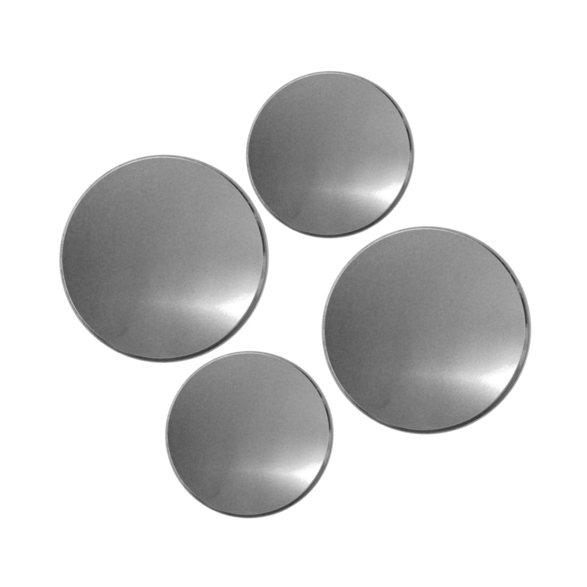Picture of Reston Lloyd Burner Covers for Electric Stovetop, Decorative Lightweight Tin Covers, Set of 4 Covers (2-8 inch &amp; 2-10 inch), Conceals Messy Drip Pans  - Stainless Steel