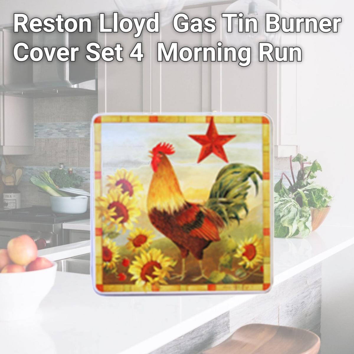 Picture of Reston Lloyd G-418-W Gas Tin Burner Cover Set 4  Morning Run 