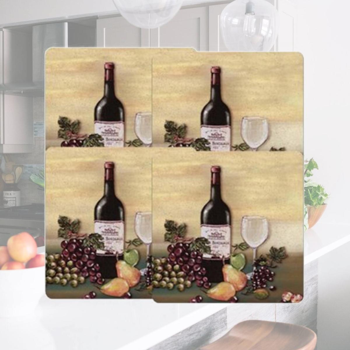 Picture of Reston Lloyd G-636-A Gas Tin Burner Cover Set 4 Wine &amp; Vines 