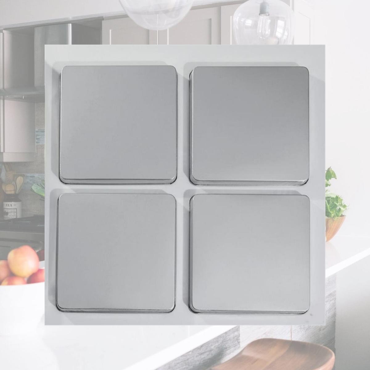 Picture of Reston Lloyd G-880-S Gas Tin Burner Cover Set 4 Stainless Steel 