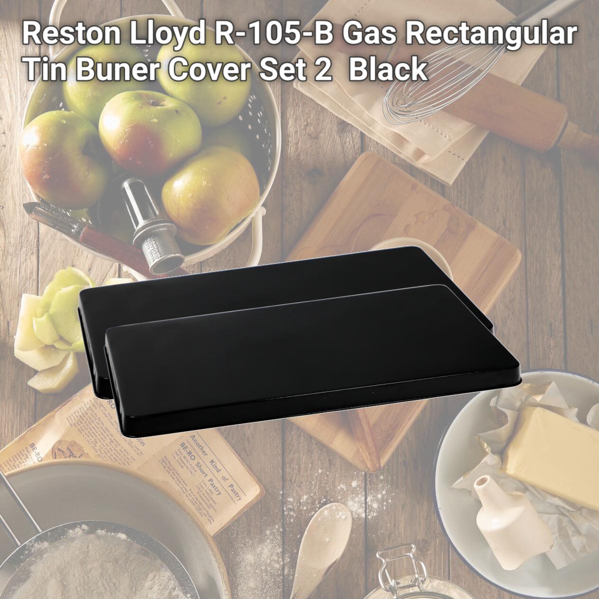 Picture of Reston Lloyd R-105-B Gas Rectangular Tin Buner Cover Set 2  Black 