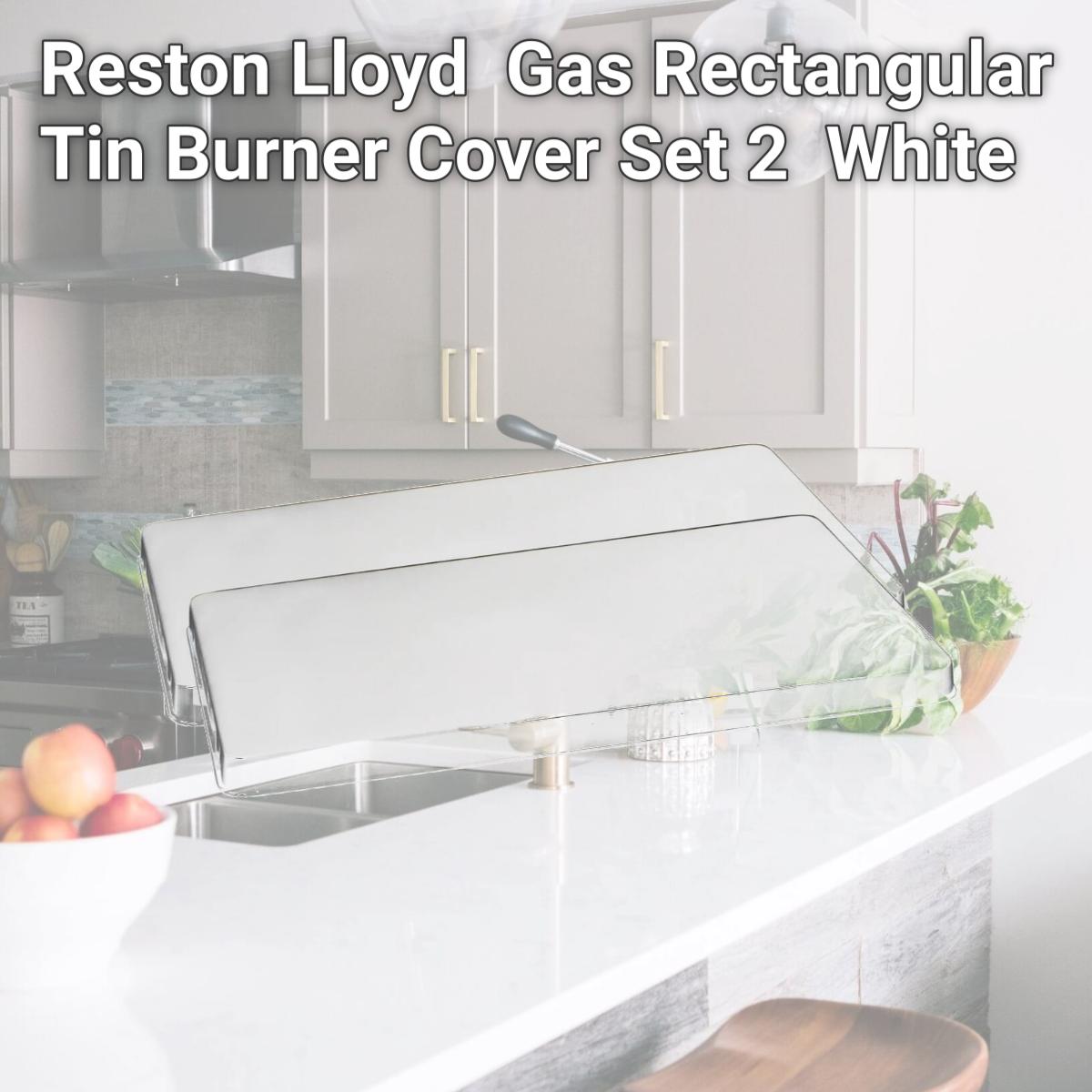 Picture of Reston Lloyd R-300-W Gas Rectangular Tin Burner Cover Set 2  White 