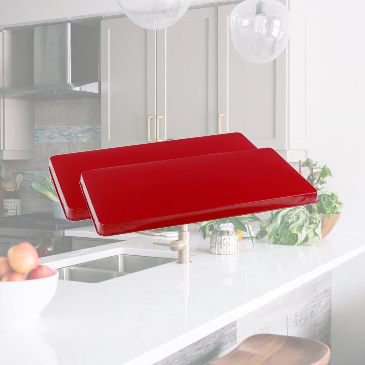 Picture of Reston Lloyd R-600-R Gas Rectangular Tin Burner Cover Set 2  Red 