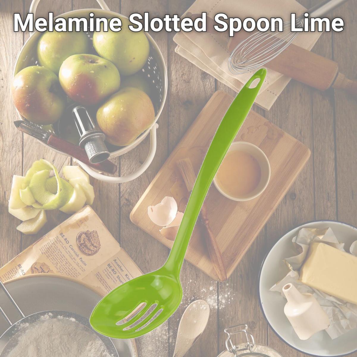 Picture of Reston Lloyd Melamine Slotted Spoon  Lime