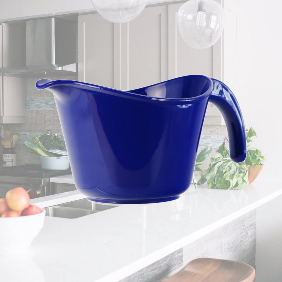 Picture of Reston Lloyd Melamine Batter Bowl with Pour Spout and Detachable Handle -  Indigo