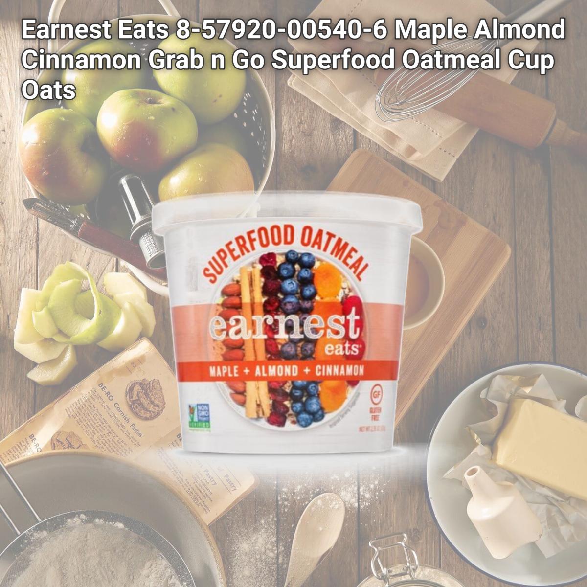 Picture of Earnest Eats 8-57920-00540-6 Maple Almond Cinnamon Grab n Go Superfood Oatmeal Cup Oats