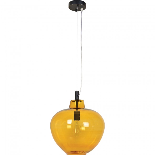 Lpc4259 Opera Ceiling Fixture, Oil Rubbed Bronze & Amber Glass - Small