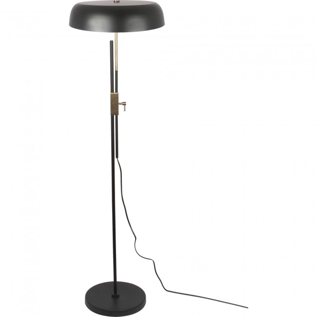 Lpf3093 Versa Floor Lamp, Mattee Black & Antique Brass - Small